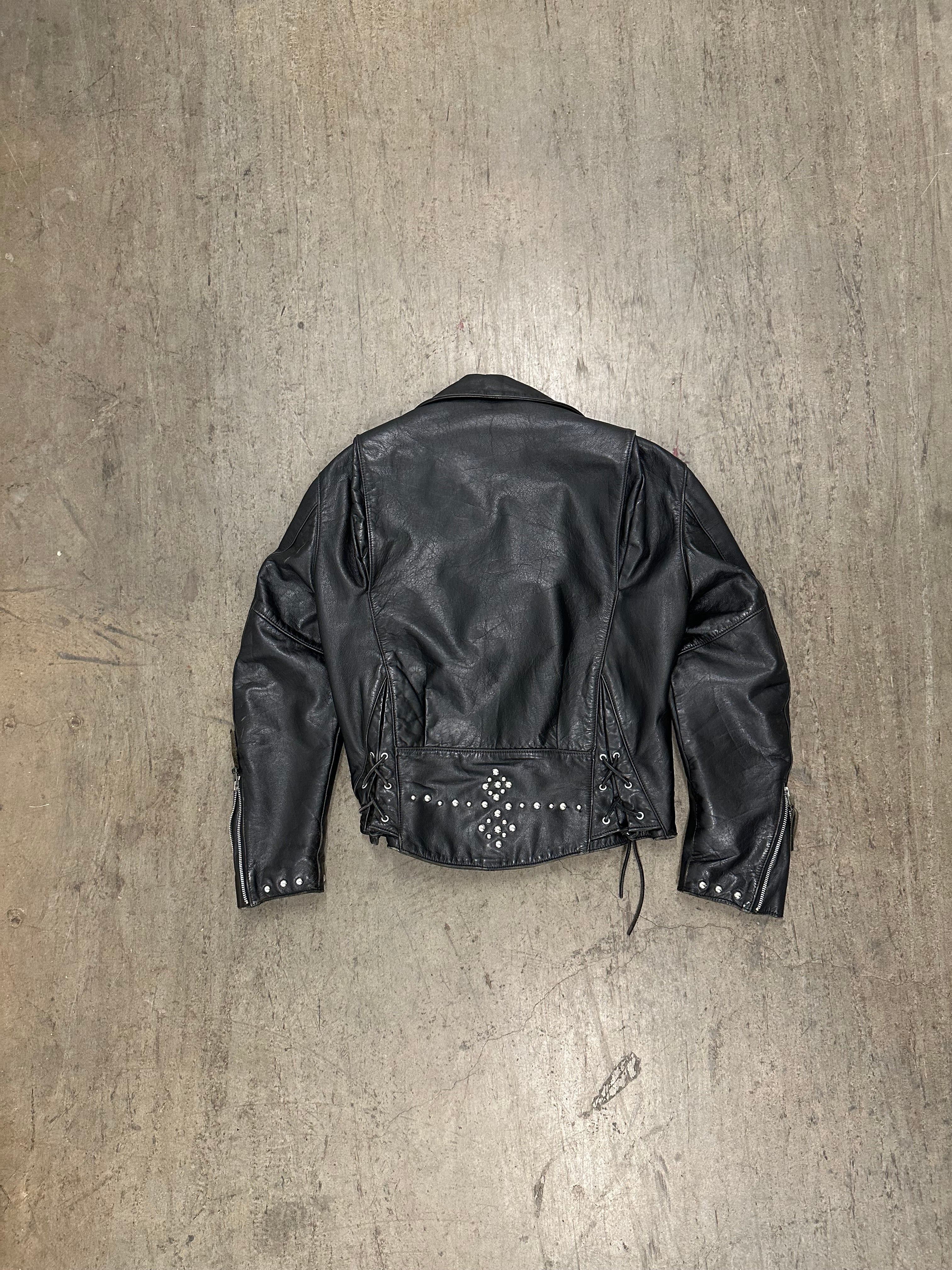 80s LEATHER RIDER JACKET | COWHIDE